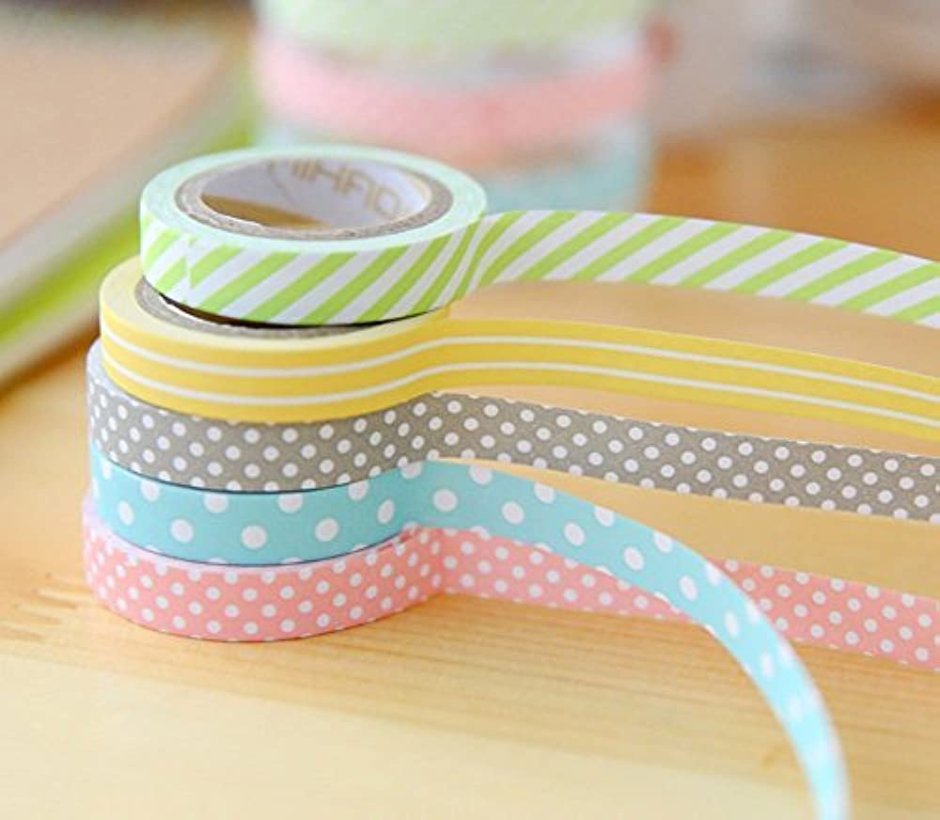 Скотч цветной декоративный