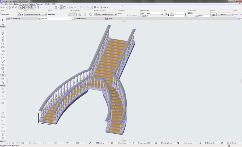 Лестницы в архикад 22