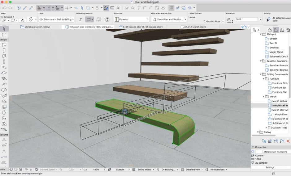 Качели 3 д модель архикад