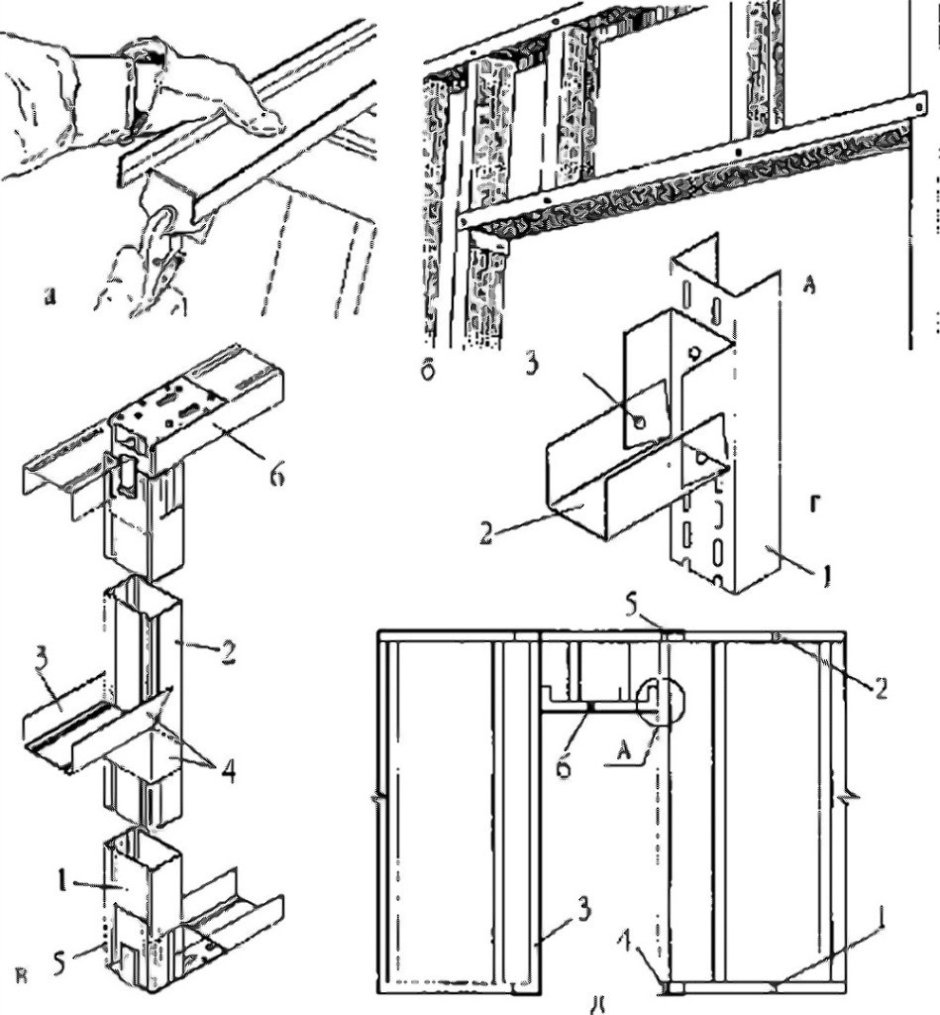 Каркас для ГКЛ стены