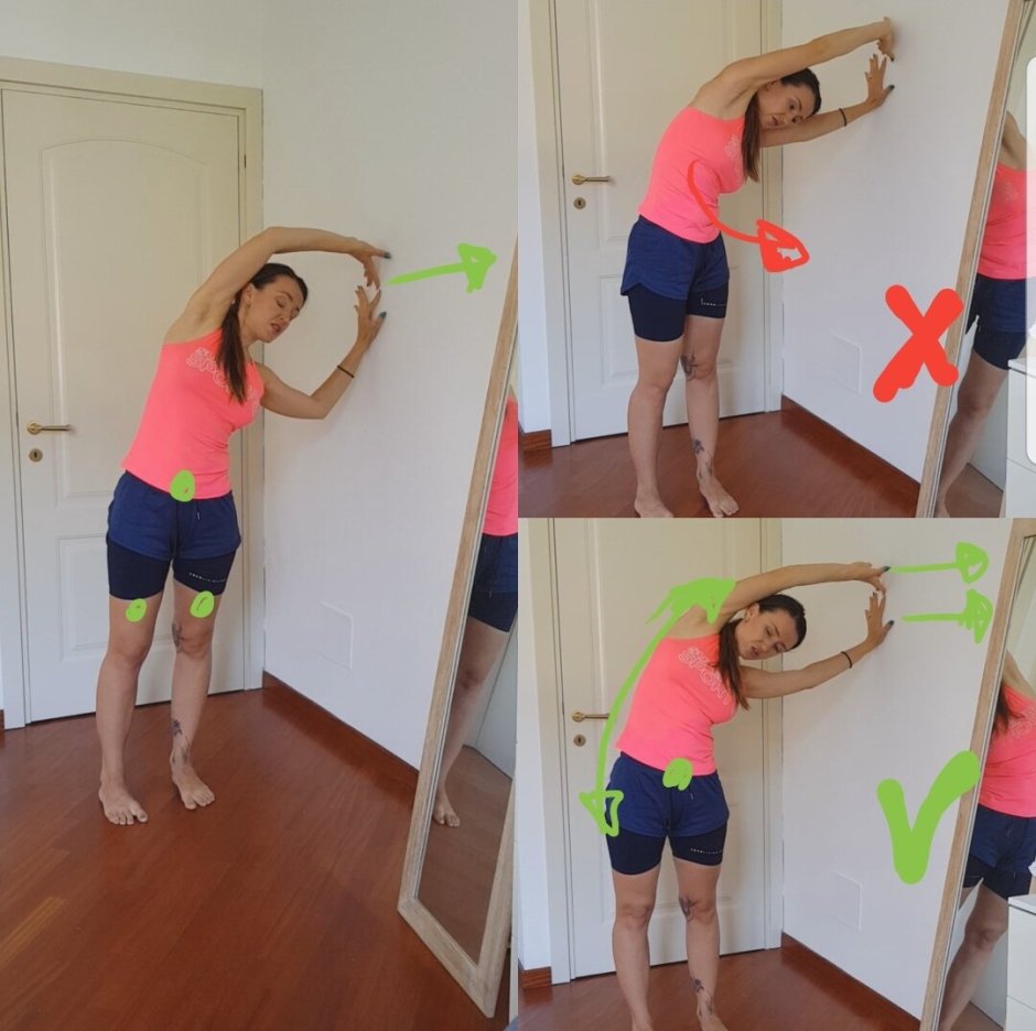 Упражнения для спины возле стены