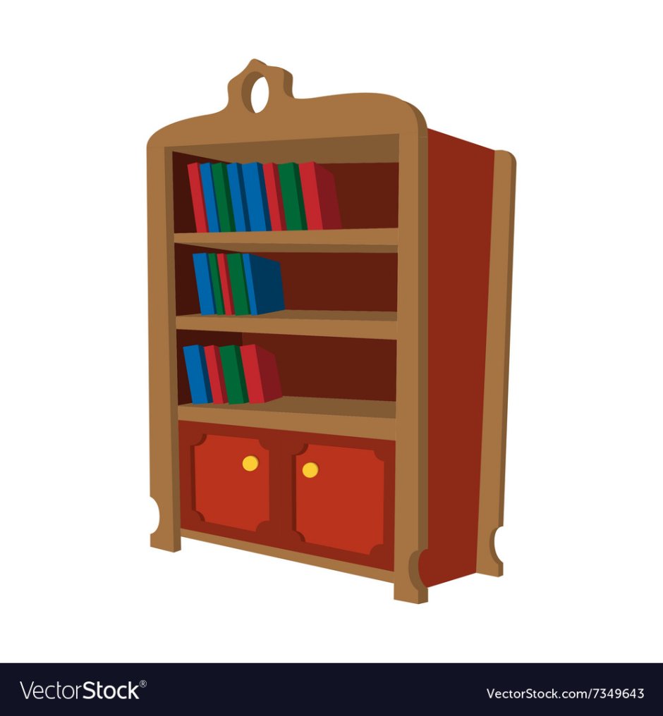 Книжный шкаф Flat Design