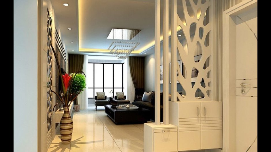 Декоративная перегородка для зонирования кухни и гостиной