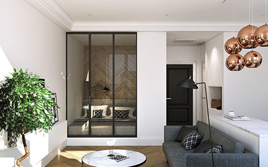 Гостиная-спальня 15м2 икея