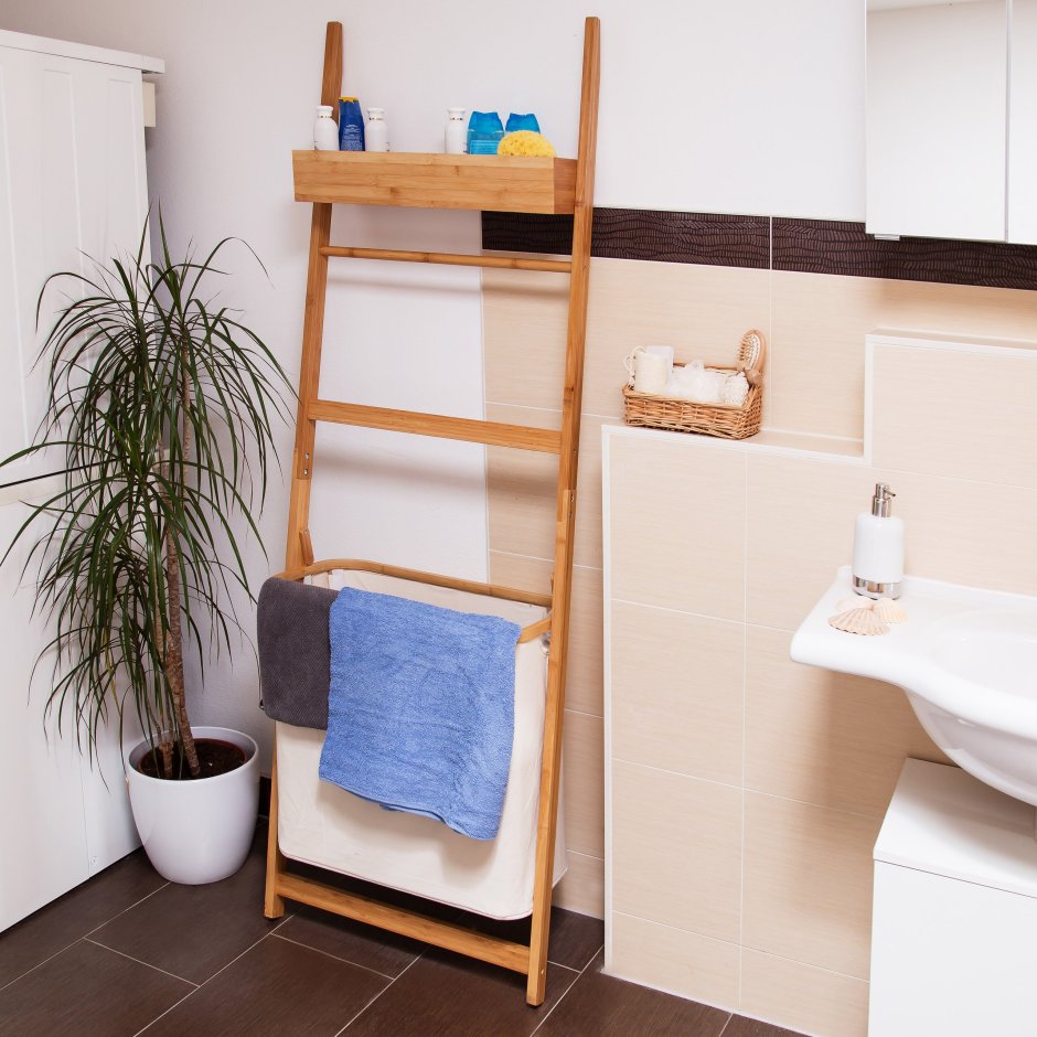 Лестница для полотенец в ванной