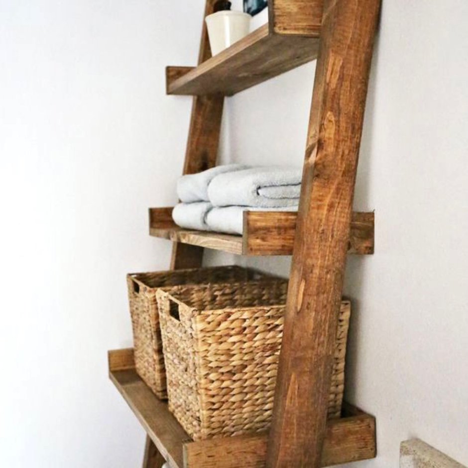 Этажерка для ванной деревянная