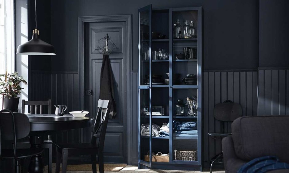 Икеа шкаф Билли синий