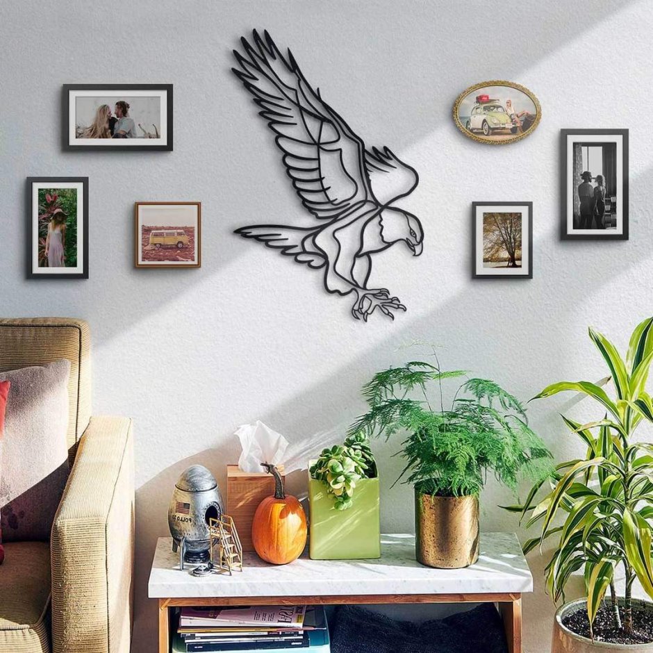 Птицы арт на стене