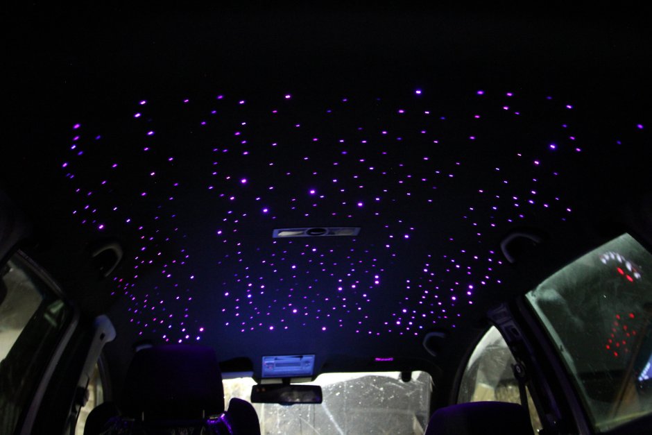 Потолок в Роллс Ройс звездное небо