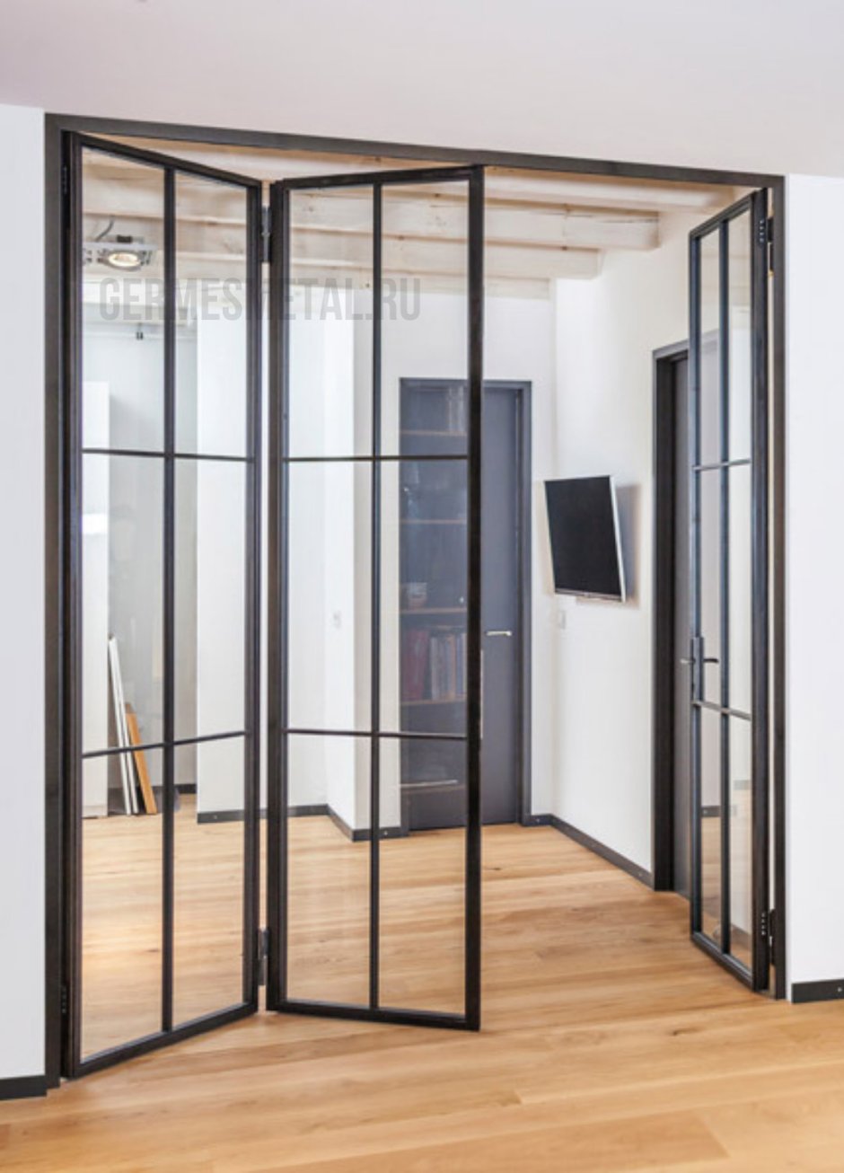 Складная стеклянная дверь