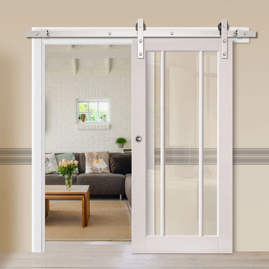 Гардеробная в спальне с раздвижными дверями угловая