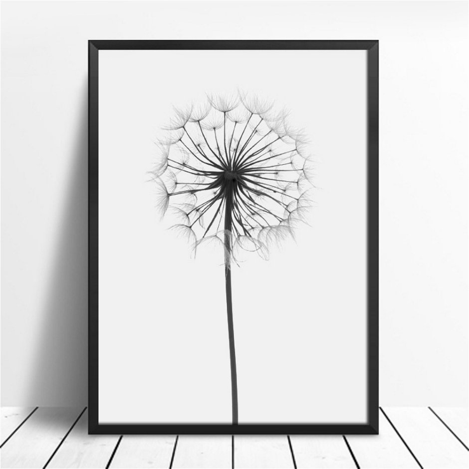 Постеры с одуванчиками в интерьере