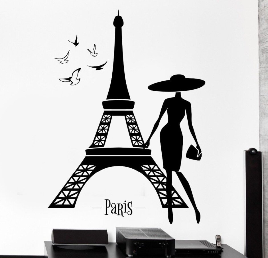 Наклейка на стену Париж