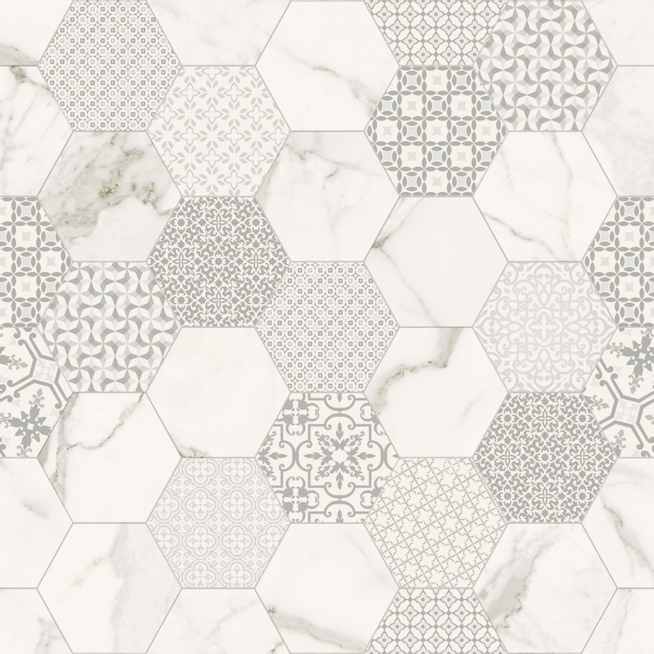 Fondovalle infinito 2.0 Calacatta Hexagon 120x120 фондовалле