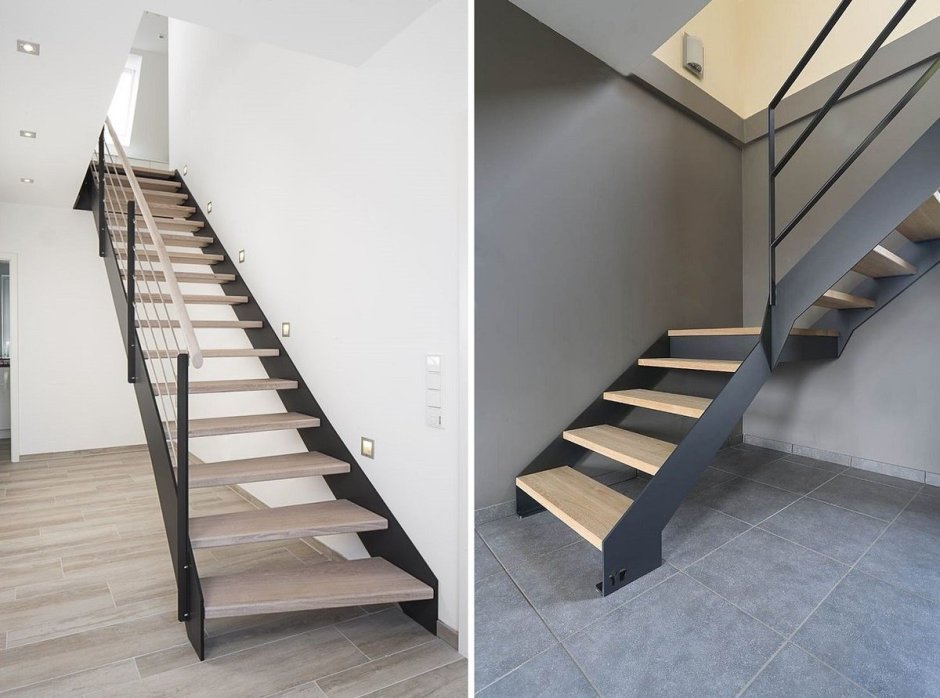 Одномаршевая лестница на тетиве