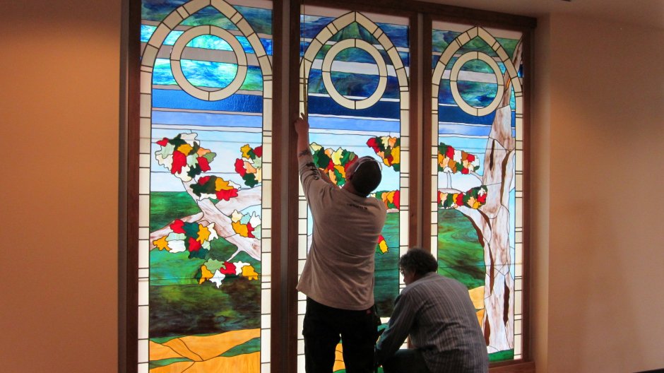 Тиффани окна в стиле арт-нуво