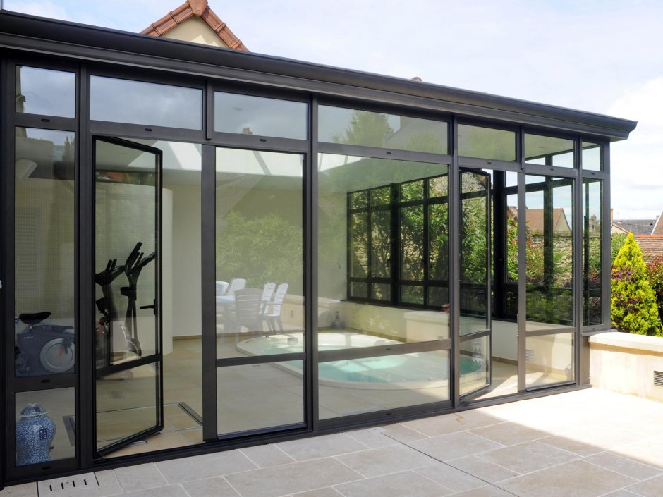 Стоечно ригельные системы на коттеджах