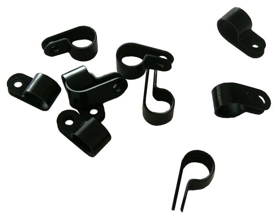 Скоба, хомут, держатель для кабелей, проводов, сталь 3мм