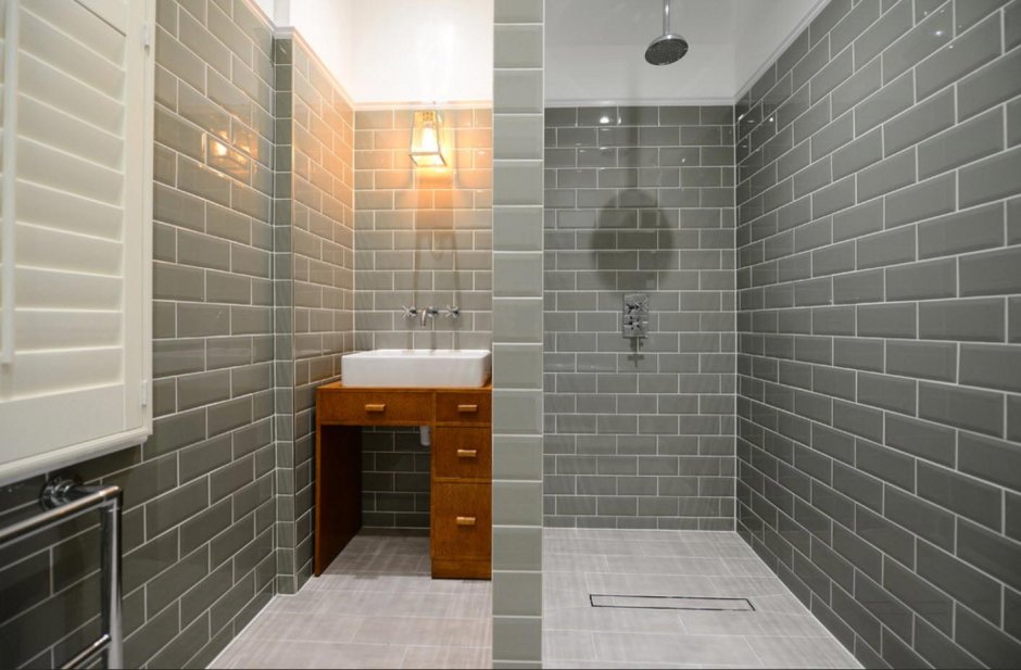 Душевая кабина из плитки кабанчик