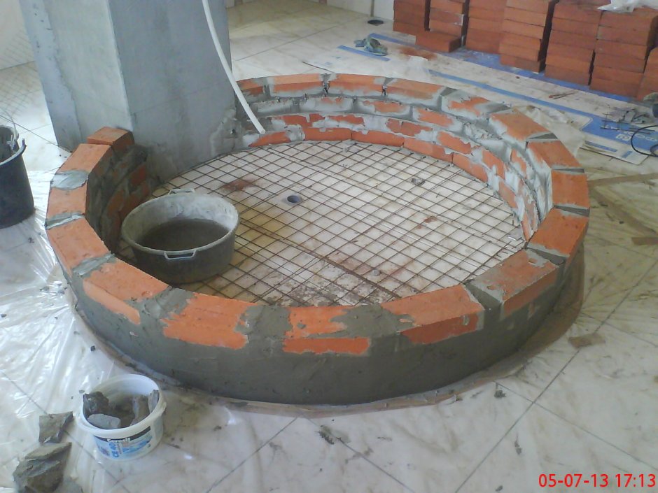Ванна из кирпича
