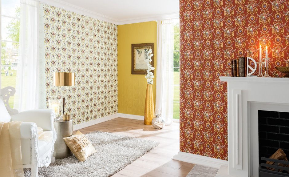 Стильные обои для стен в интерьере