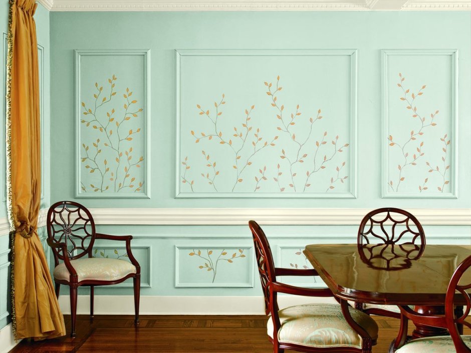 Акцентная стена в гостиной в скандинавском стиле