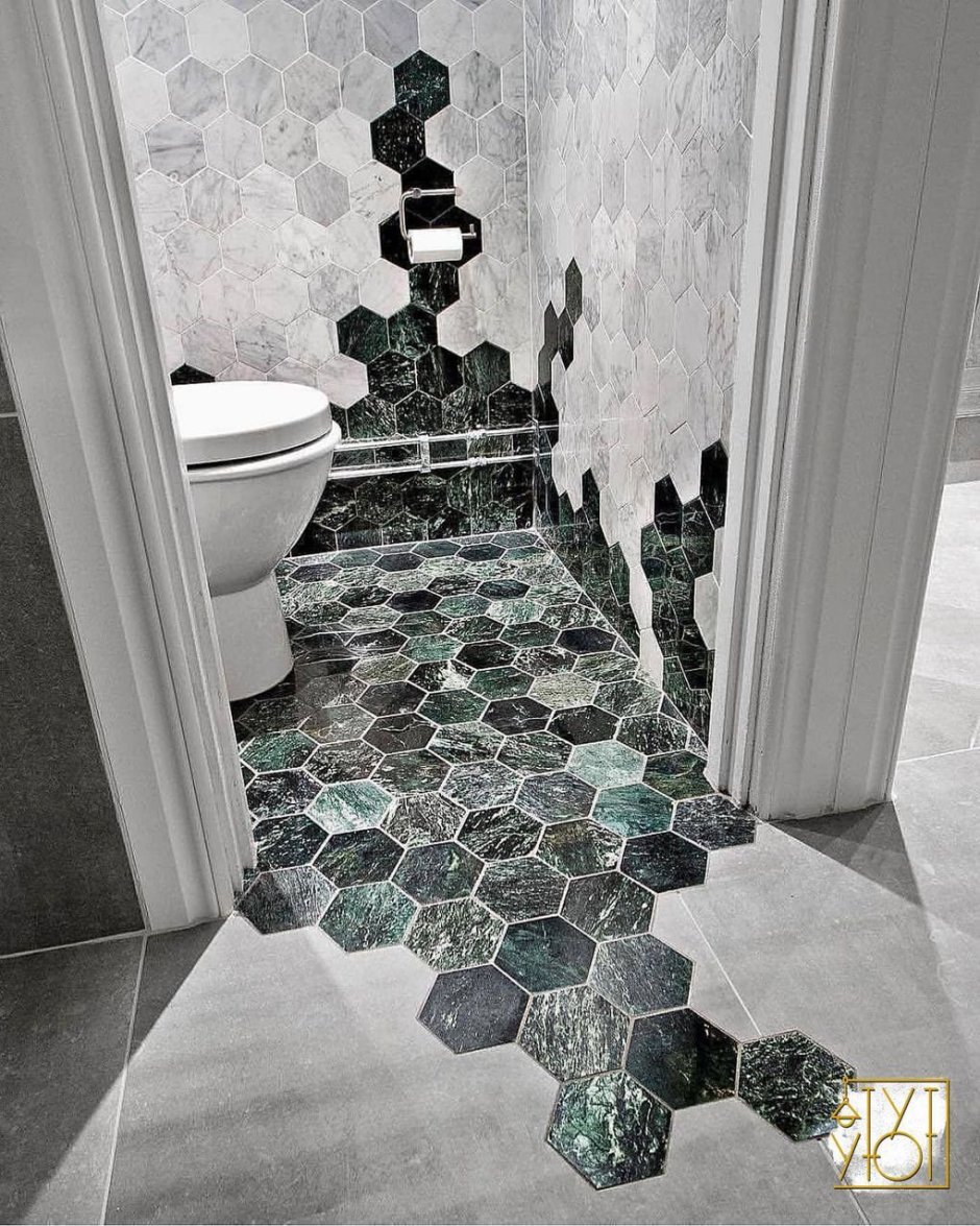 Мозаика на пол в ванну