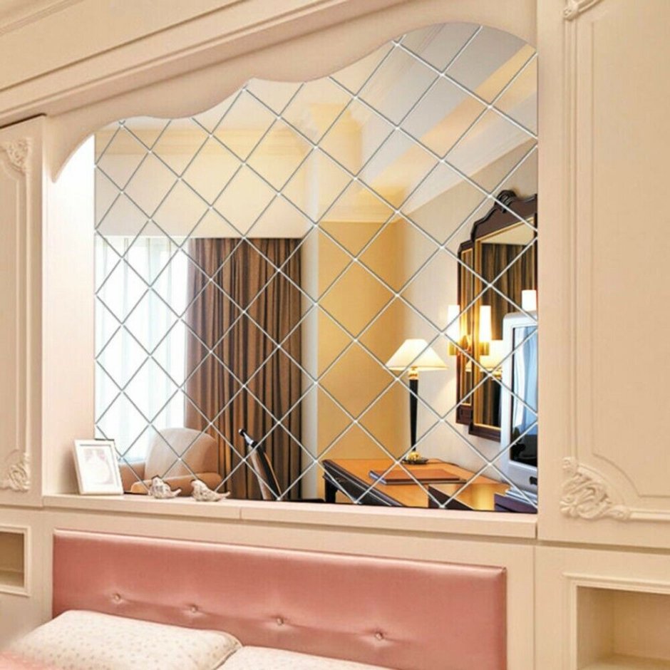 Зеркальная самоклеящаяся плитка