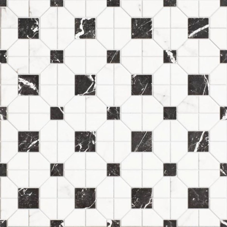 Черно белая плитка шахматная