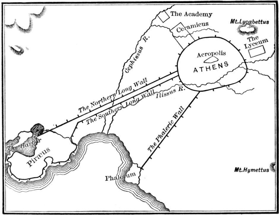 Древние Афины карта
