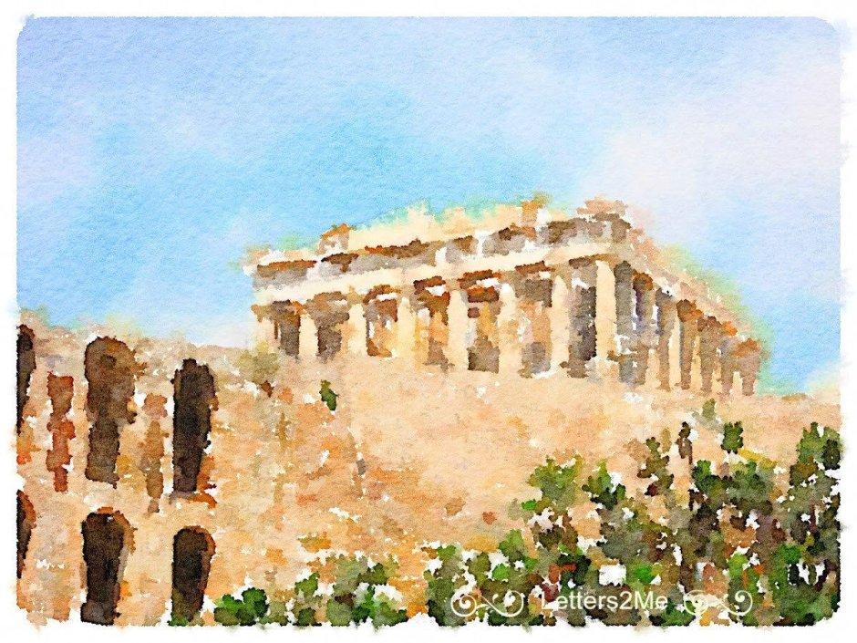 Акрополь древняя Греция живопись