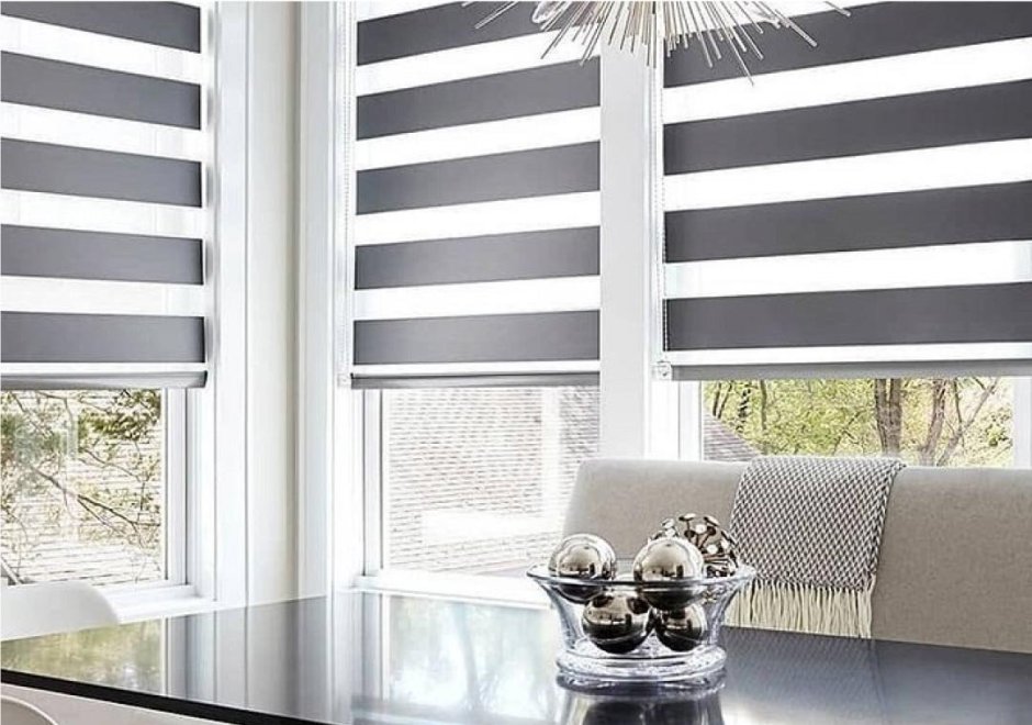 Рулонные шторы Зебра день-ночь