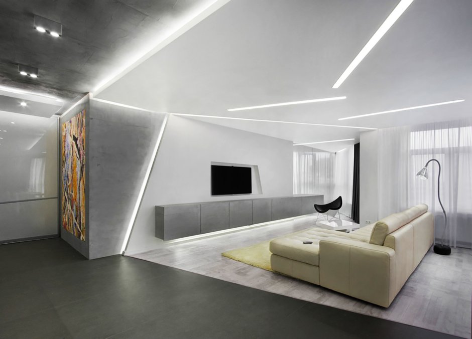 Линейные светильники светодиодные в интерьере