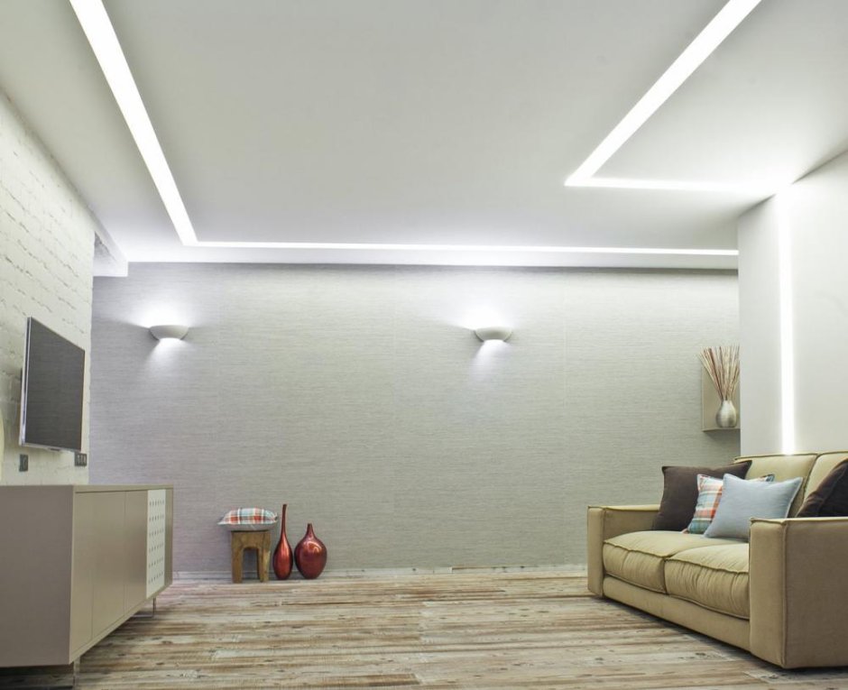 Линейное освещение потолка