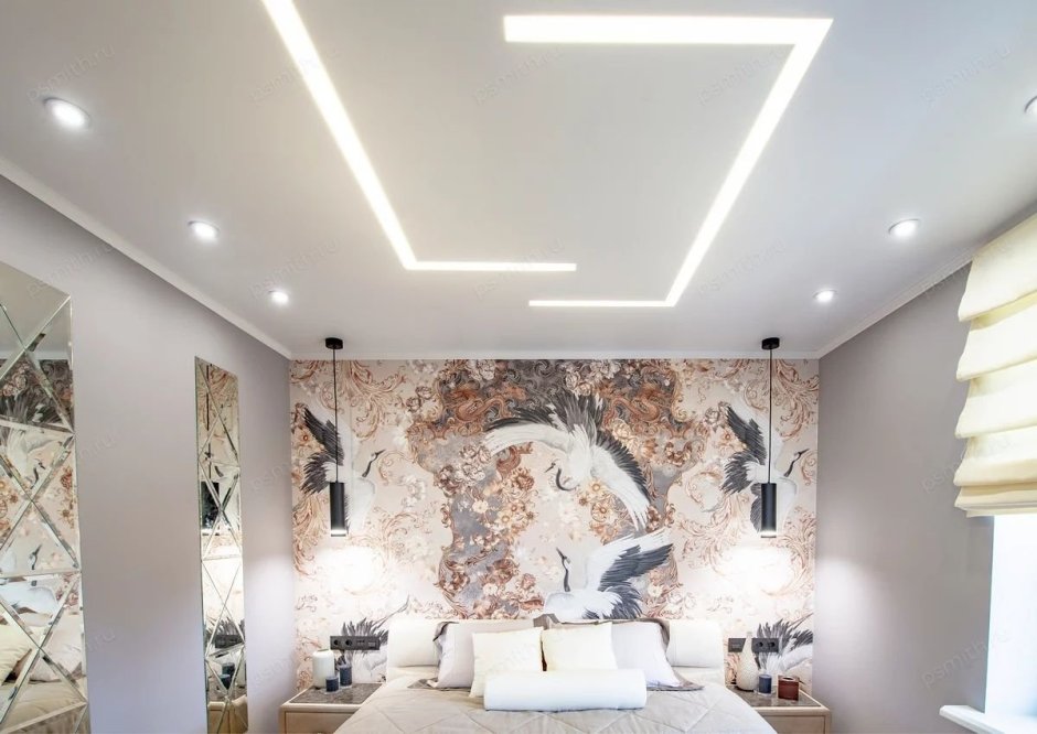 Натяжные потолки в интерьере