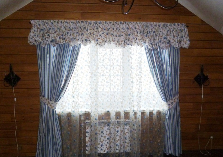 Занавески на кухню в деревенском стиле