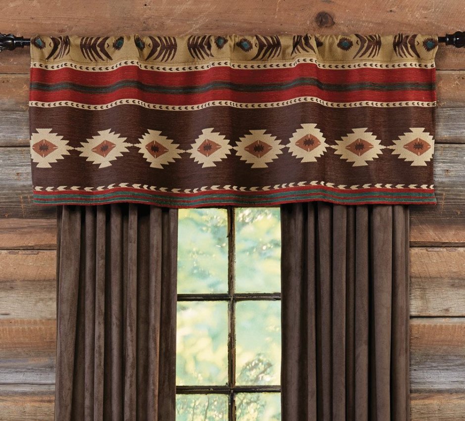 Занавески на окна в деревенском стиле