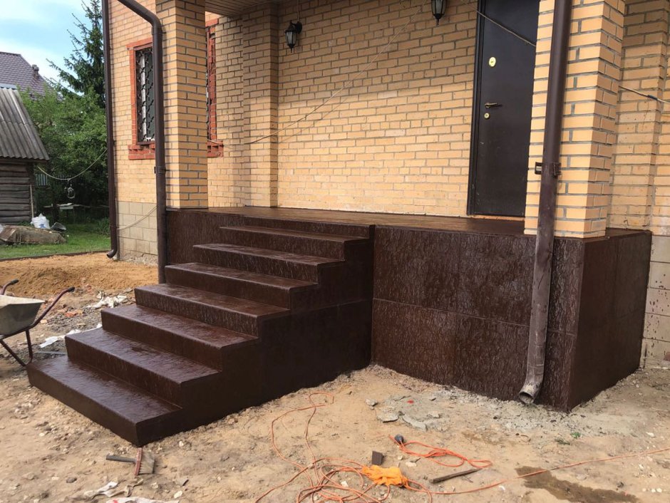 Ступени из фибробетона для крыльца