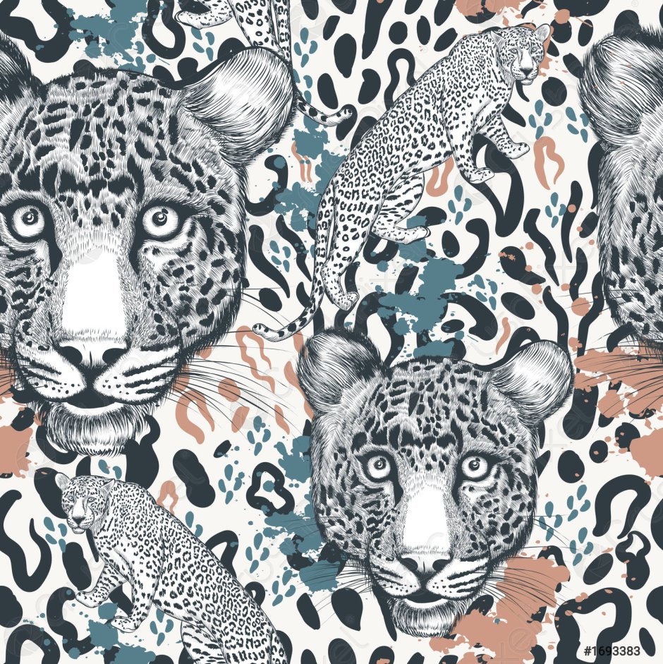 Обои леопард рисунок