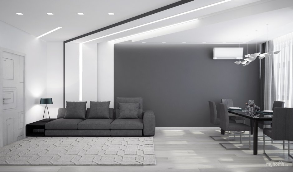 Серый потолок