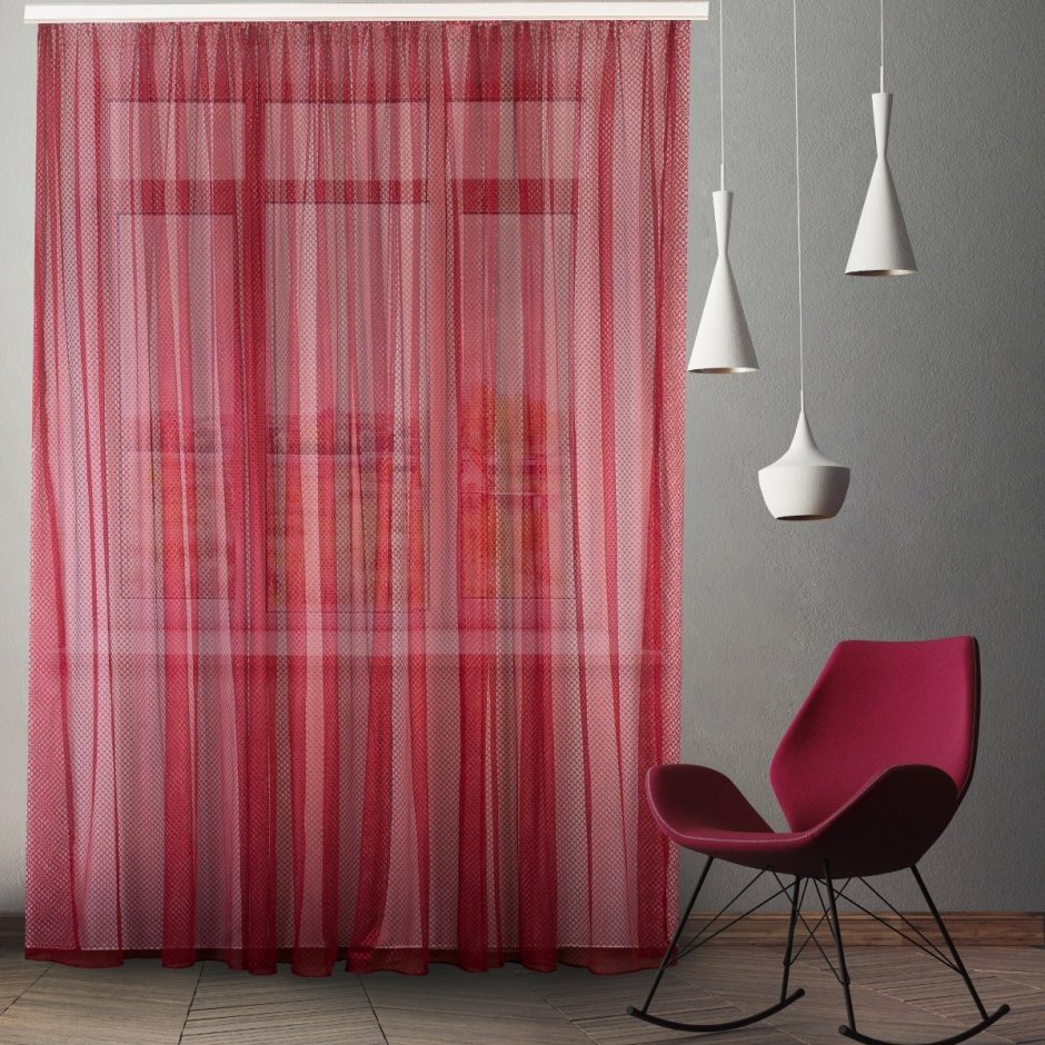 Красные шторы