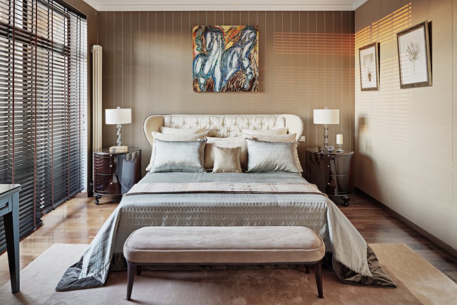 Жалюзи спальня американский стиль