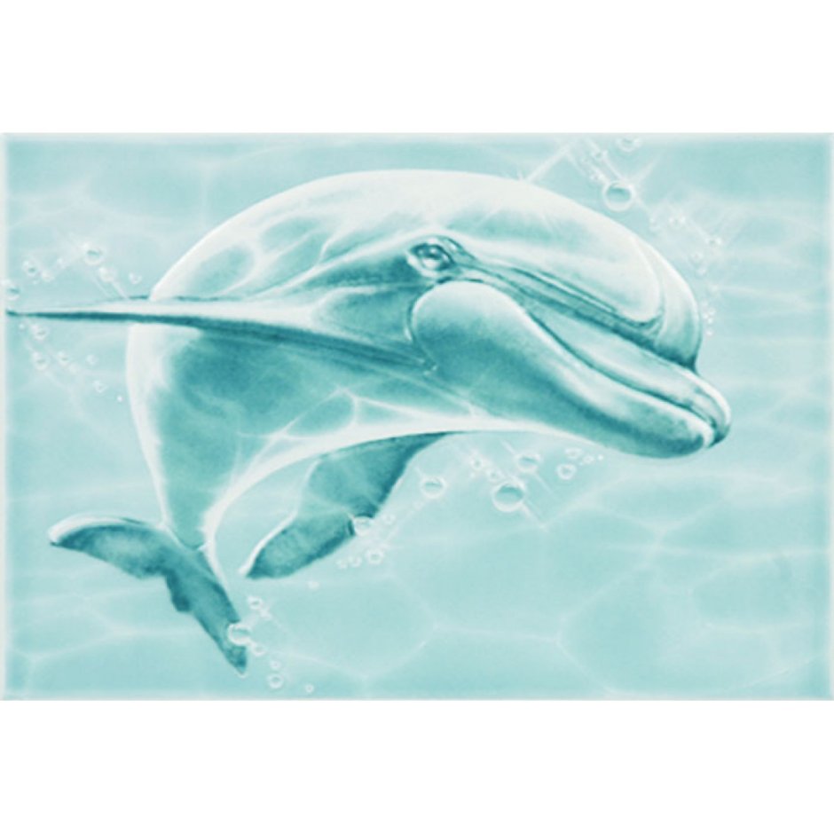 Декор «Лагуна 7дф606» 24.9х36.4 см цвет голубой