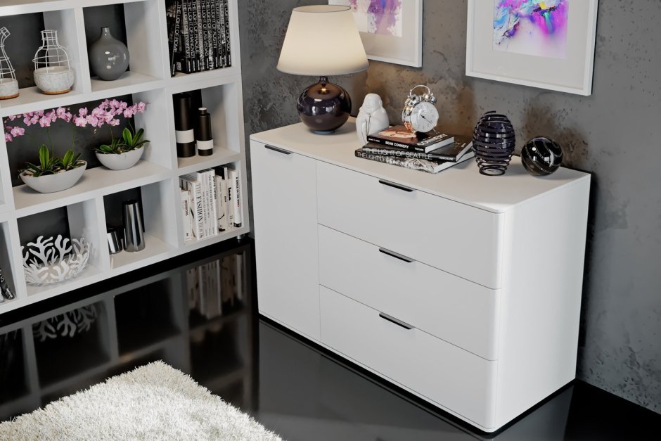 Комод 4 венге-дуб молочный