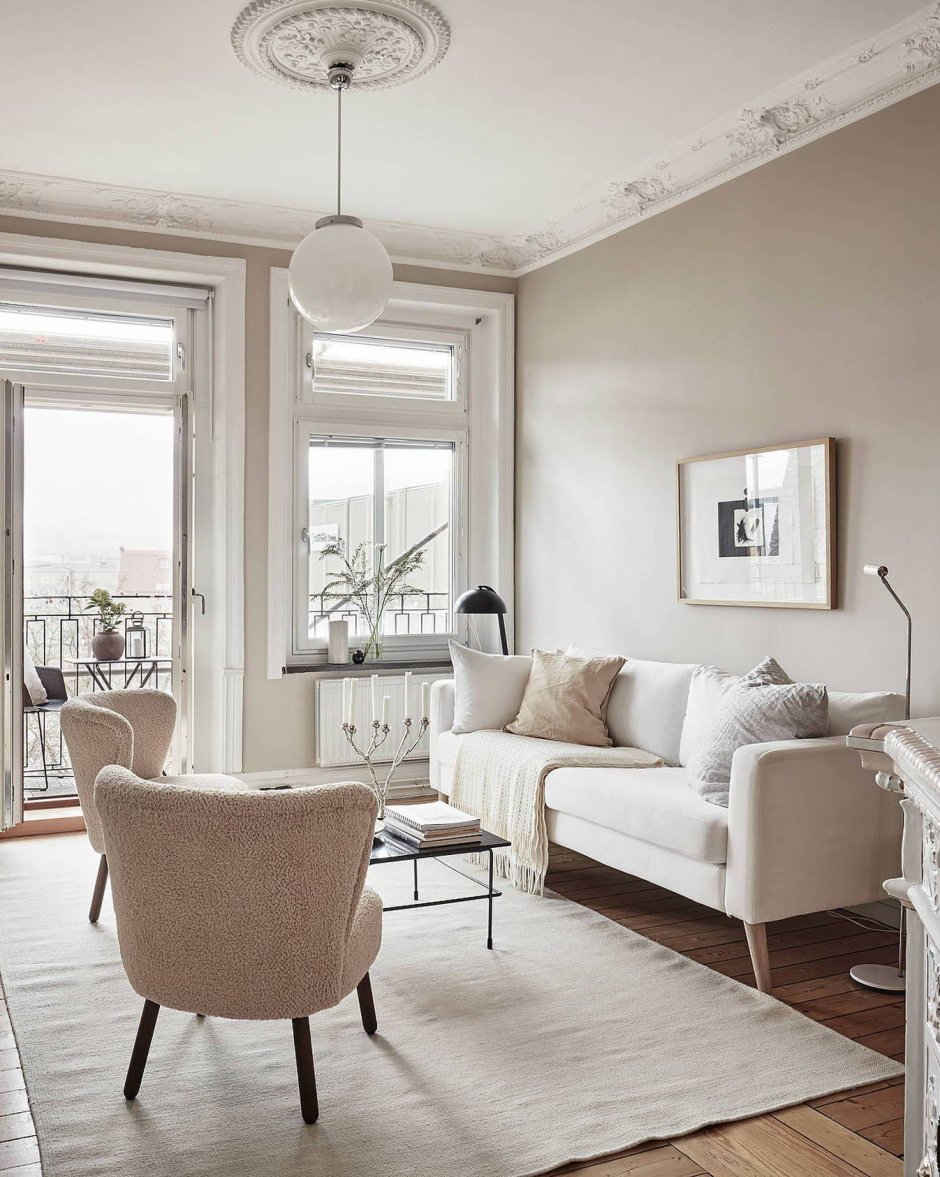 Бежевый цвет в интерьере