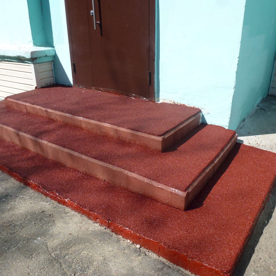 Ступеньки из тротуарной плитки на металлическом каркасе