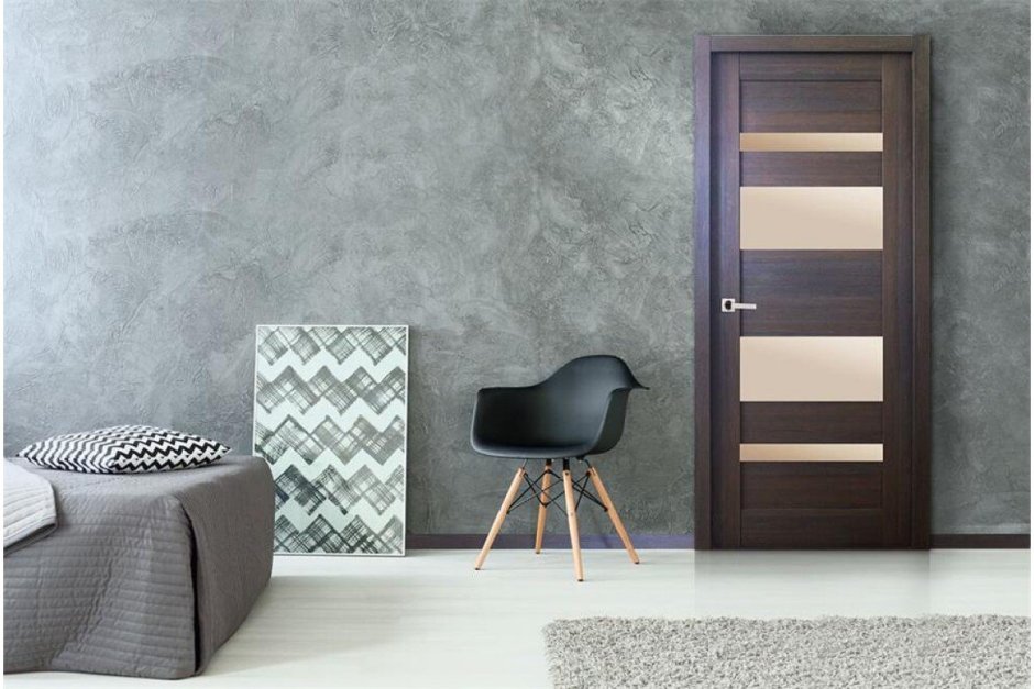 Двери красное дерево в интерьере