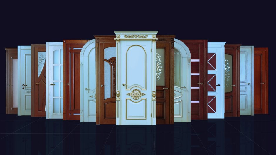 Дуб натуральный двери в интерьере гостиной