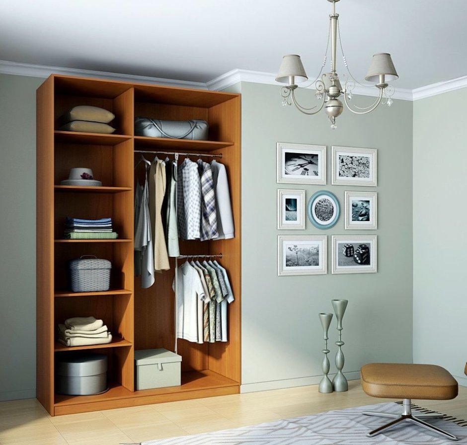 Шкаф четырехстворчатый распашной 2000/2200 наполнение