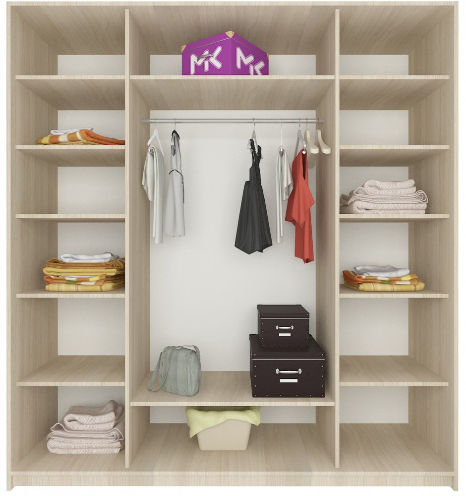 Наполнение шкафа для верхней одежды